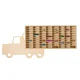 Kruzzel Wooden Toy Car Shelf TIR, 80 Compartments, Beige
