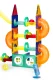 Multistore Magnetic Building Blocks with LED Lights and Marble Run, 134 Pieces