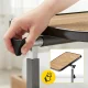 4FIZJO MED Adjustable Overbed Table on Wheels, Light Oak
