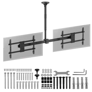 Maclean MC-111 B Dual TV Ceiling Mount, 34-60", 2x40kg, Black