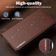 Samsung Galaxy A55 ( SM-A556B/DS ) LC.IMEEKE PU Leather Wallet Protective Book Case Cover, Brown
