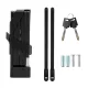 Rockbros Foldable Bicycle Lock with Key, 68 cm, Black