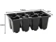 DIVODV Seedling Trays for Sowing and Planting, 8 Cells, Black