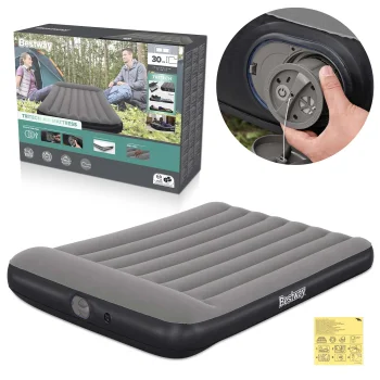 Bestway 671Br Airbed with Built-in Pump, 203x137x30 cm