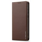 Samsung Galaxy A55 ( SM-A556B/DS ) LC.IMEEKE PU Leather Wallet Protective Book Case Cover, Brown
