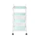 Beauty Trolley Giovanni Type 1031 with 4 Glass Shelves, White