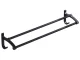 Wall-Mounted Double Towel Rack, Black