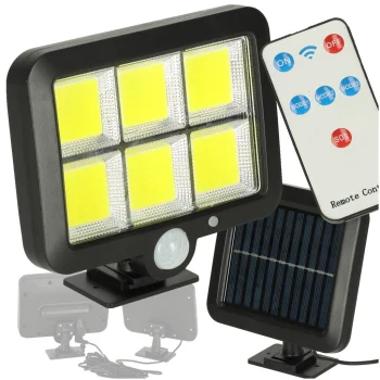 Solar Lamp with Motion and Dusk Sensor, 120 LED, 20W