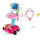 Kids Doctor Kit on a Trolley with Accessories 26556, pink
