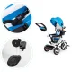 Ecotoys Kids Tricycle with Rotating Seat and Canopy, Blue