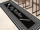 Kitchen Rug Set of 2 Non-Slip Cushioned Floor Mats for Kitchen Floor Runner, Black
