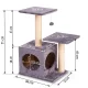 Pethaus Cat Scratching Post with House and Toy, 71 cm, Light Grey
