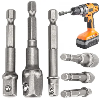 Screwdriver Socket Adapter Set 1/4" 3/8" 1/2" (3 pcs.)