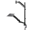 Maclean MC-681 Monitor and Keyboard Mount for Sit-Stand Work, Black