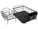 Two-Tier Dish Drainer with Tray, Black
