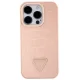 Guess iPhone 15 Pro Max Case Croco Triangle Metal Logo, Pink