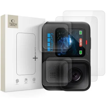Tech-Protect Glass Fit+ Tempered Glass for GoPro Hero 9 / 10 / 11 / 12 2-Pack, Clear