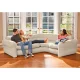 Intex Inflatable Corner Sofa 4-Seater 257x203x76 cm, Beige