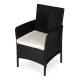 Outdoor Garden Chair with Cushion MultiGarden Rattan Effect, Black