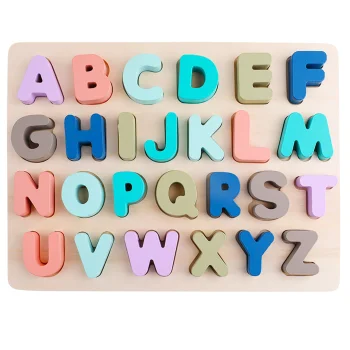 Pastel Alphabet and Shapes Puzzle