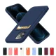 Silicone Case with Card Slot for Samsung Galaxy A42 5G, Navy Blue