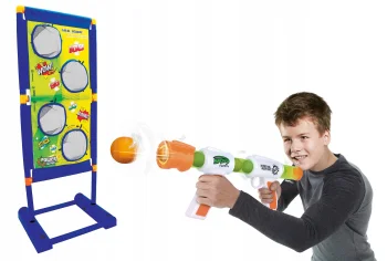 Shooting Game Air Popper Playset Toy Gun Blaster Weapon with Ball Bullets and Target