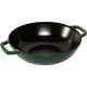 Staub Cast Iron Wok 30 cm with Glass Lid, Basil Green