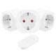 GreenBlue GB313 F Remote Control Sockets, 3 Pcs, 3680W, 30m