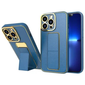 Phone Case for Samsung Galaxy A12 5G with Foldable Stand, Blue