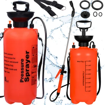 Garden Manual Pressure Sprayer, 8L, Orange