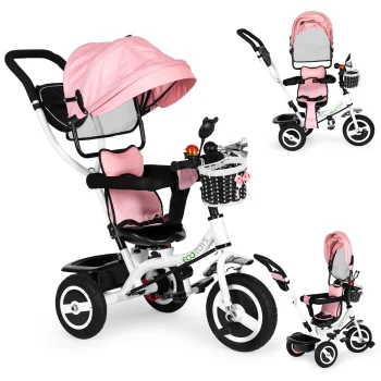 Ecotoys JM-066-9L PINK Kids Tricycle, Pink