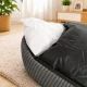 Soft Corduroy Dog and Cat Bed, Anti-Slip Pet Sofa, Size L, 84x65cm