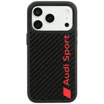 Audi R8 Carbon Fiber MagSafe Case for iPhone 18 Pro / 17 Pro, Black