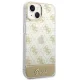 Guess 4G Pattern Script Case for iPhone 14 Plus, Gold