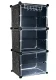 Iso Trade Modular Shoe Rack with 6 Shelves and Hanger, Black