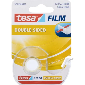 Tesa Double-Sided Adhesive Tape 7.5 m x 12 mm, Transparent (57912)