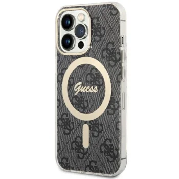 Guess iPhone 13 / 13 Pro Case 4G MagSafe, Black
