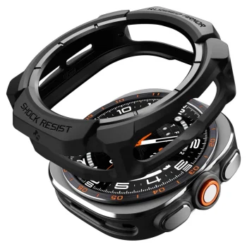 Spigen Rugged Armor Protective Case for Samsung Galaxy Watch Ultra 47mm, Matte Black