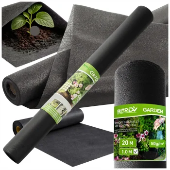 Thick Black Weed Control Fabric 50g/m² 1x20m