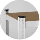 Humberg 4841 metāla noliktavas plaukts 150x75x30 cm, balts