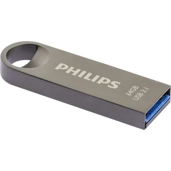 Philips Moon 64GB USB 3.1 USB-A Flash Drive, Space Grey