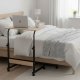 ModernHome C-Shaped Laptop Table Adjustable Rolling Sofa Side Desk, Light Oak