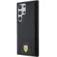 Ferrari Samsung Galaxy S24 Ultra Case Carbon Stitched Bottom, Black