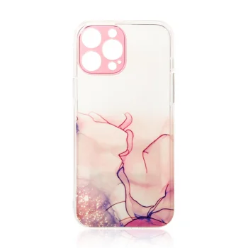 Marble Case for iPhone 12 Pro Max TPU Gel Cover, Marble Pink