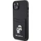 Karl Lagerfeld iPhone 15 Case Saffiano Cardslot Karl&Choupette Black