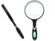 Classic Handheld Magnifying Glass for Reading & Hobbies, 100mm Lens, black-green