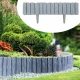 Decorative Lawn Edging WOOD 58 × 12.5 cm, Light Grey