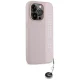 Karl Lagerfeld iPhone 15 Pro Max Case Saffiano Rhinestones & Charm, Pink