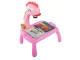 Children’s drawing projector with table and markers, pink