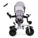 ECOTOYS 3-in-1 Stroller Trike with 360° Swivel Seat and Canopy, Grey